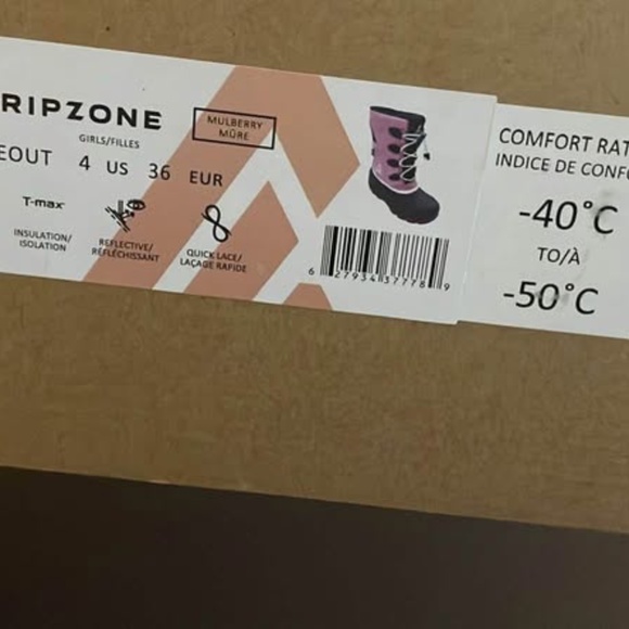 BRAND NEW girl youth ripzone whiteout pink winter snow boots size 4Y (-40C- -50C - Picture 5 of 5